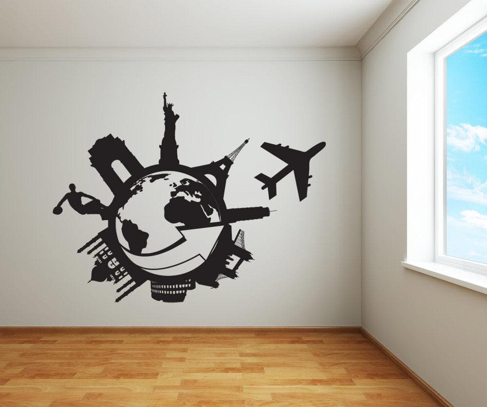 Vinyl Wall Decal Sticker Travel the World #1206
