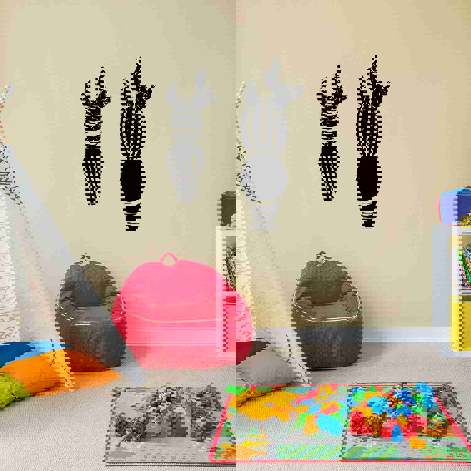 Cactus Vinyl Wall Sticker - Cute Cartoon Desert Plant Decal