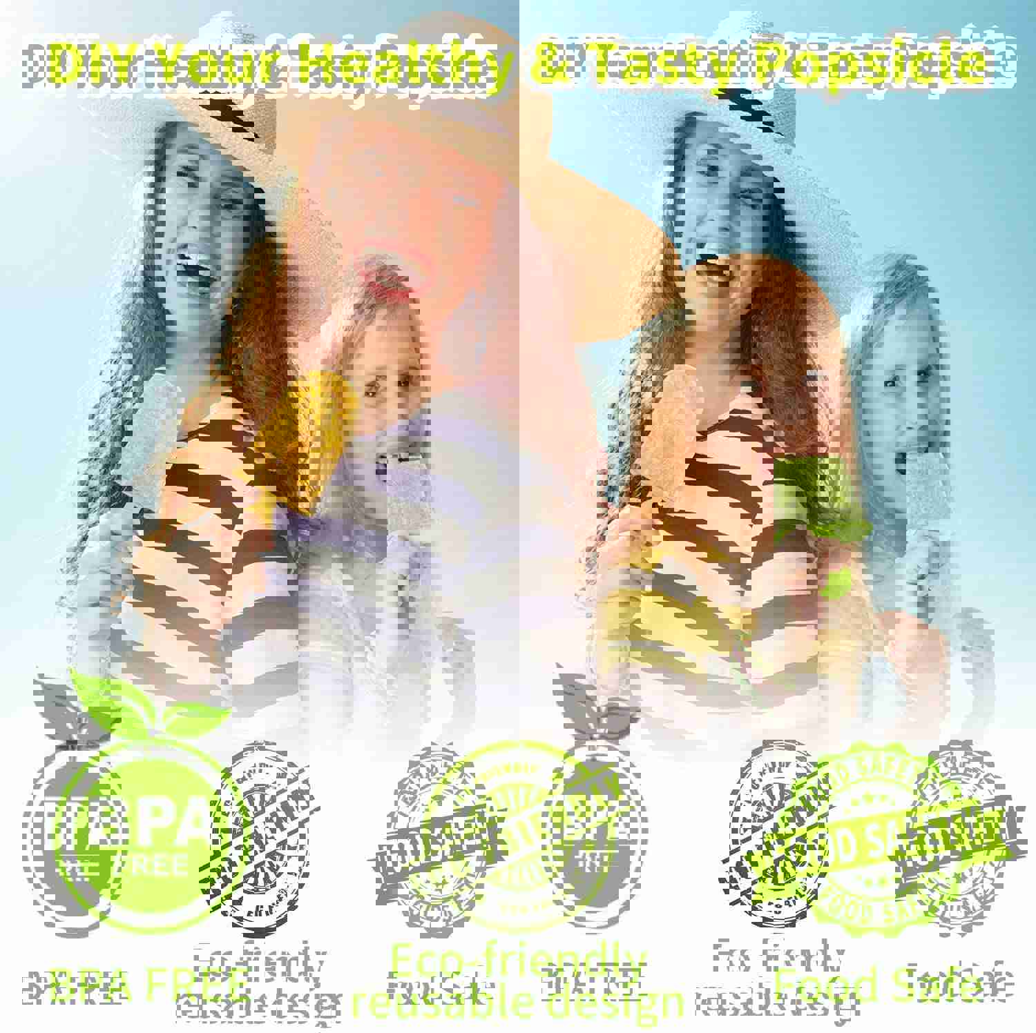 GOGING Popsicle Molds - 8 Reusable Ice Pop Makers, BPA Free & Easy Release