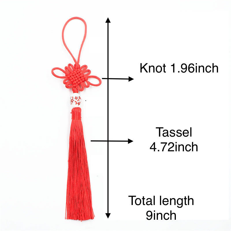 Handmade Chinese Knots With Tassel - Exquisite Traditional Decoration for Home and Car