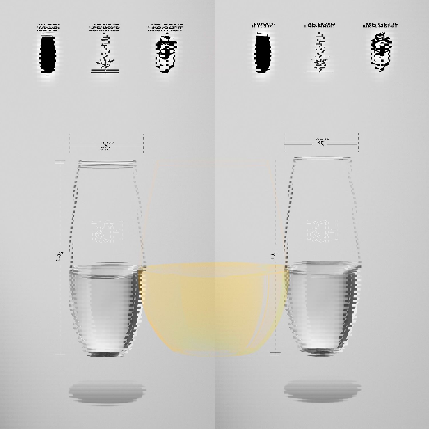 Personalized Dad Engraved Wine Glass - 20oz Stemless Gift