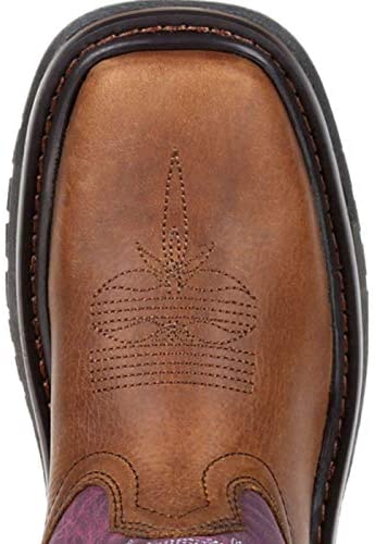 Rocky Big Kids Original Ride FLX Western Boot - Size 5(M) - Brown and Purple