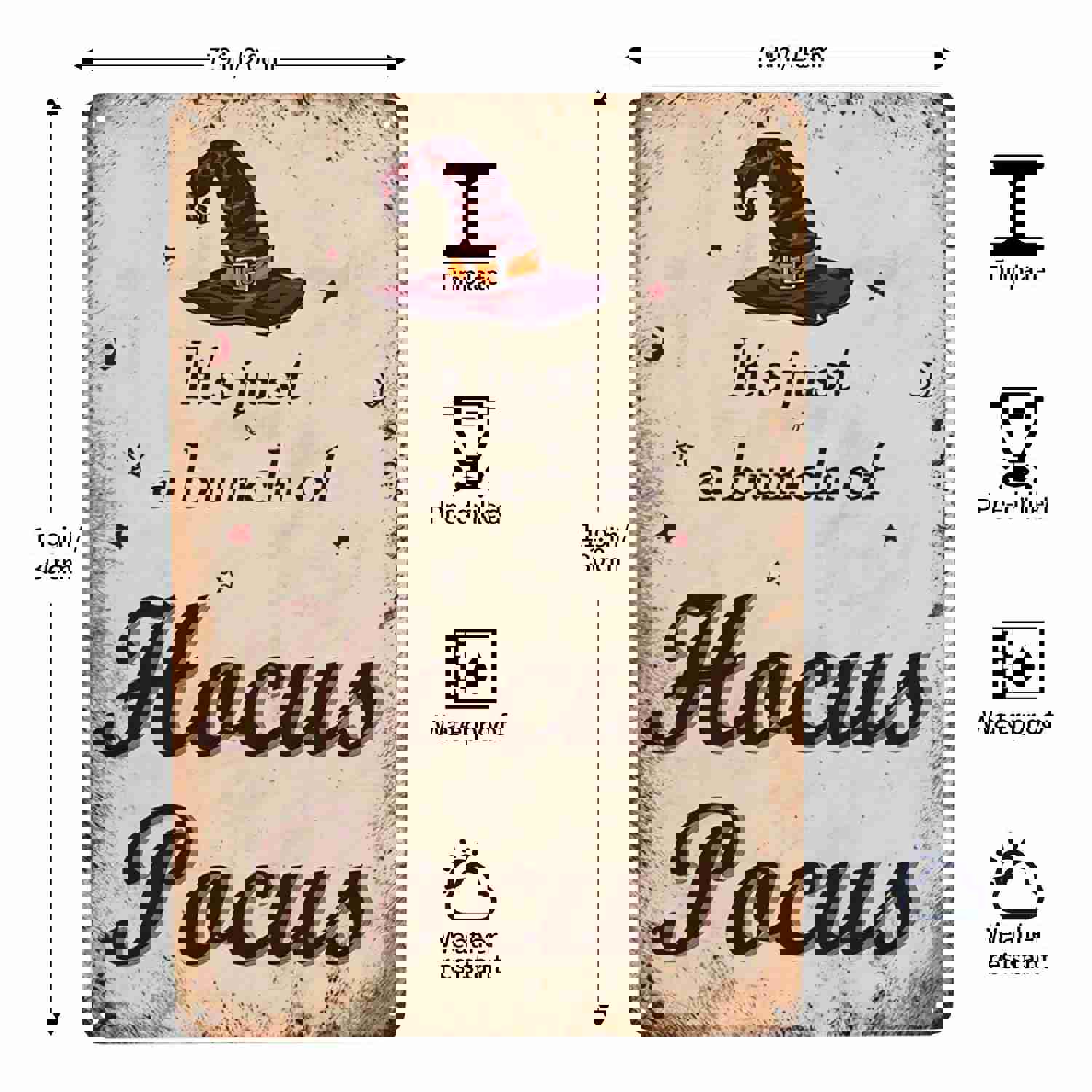 1pc Vintage Halloween Witch Tin Sign - Old Salem Inn Wall Art Decor (8x12inch)