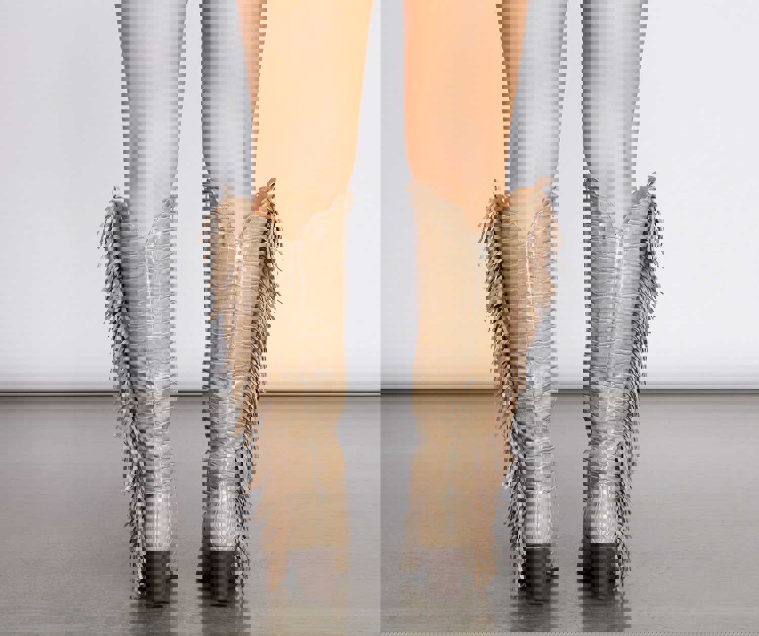 Scoot N Boogey Fringe Tan Cowboy Boots