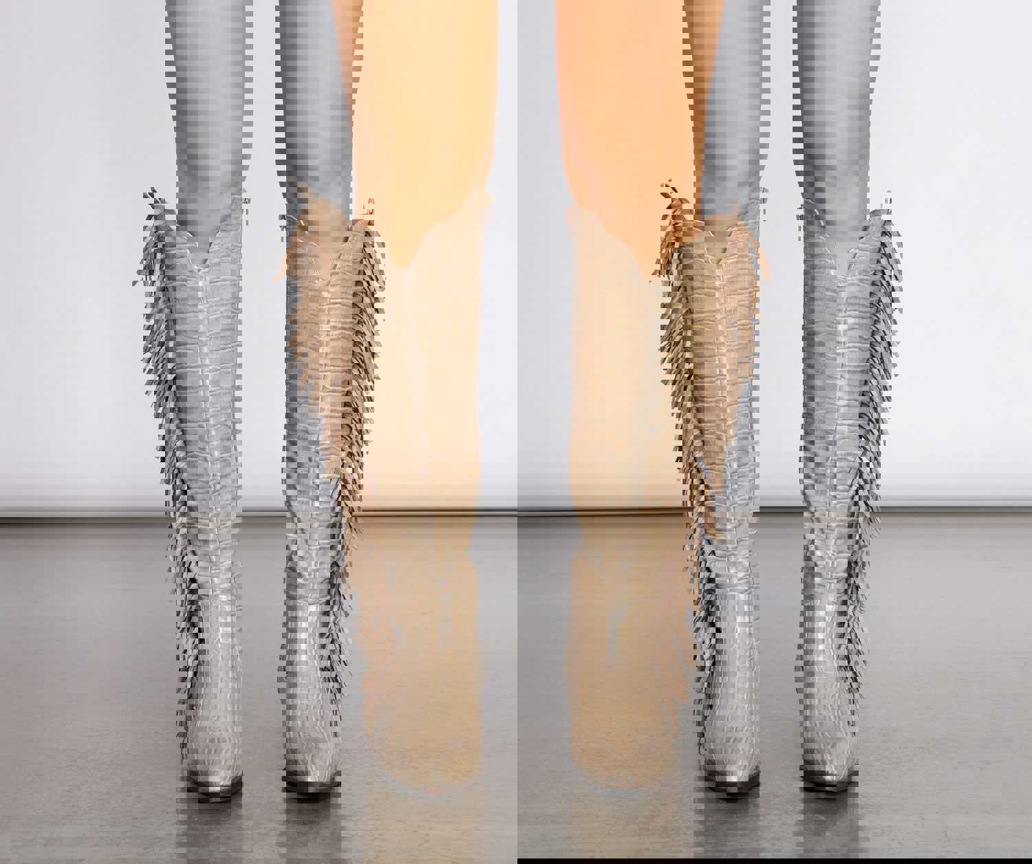 Scoot N Boogey Fringe Tan Cowboy Boots