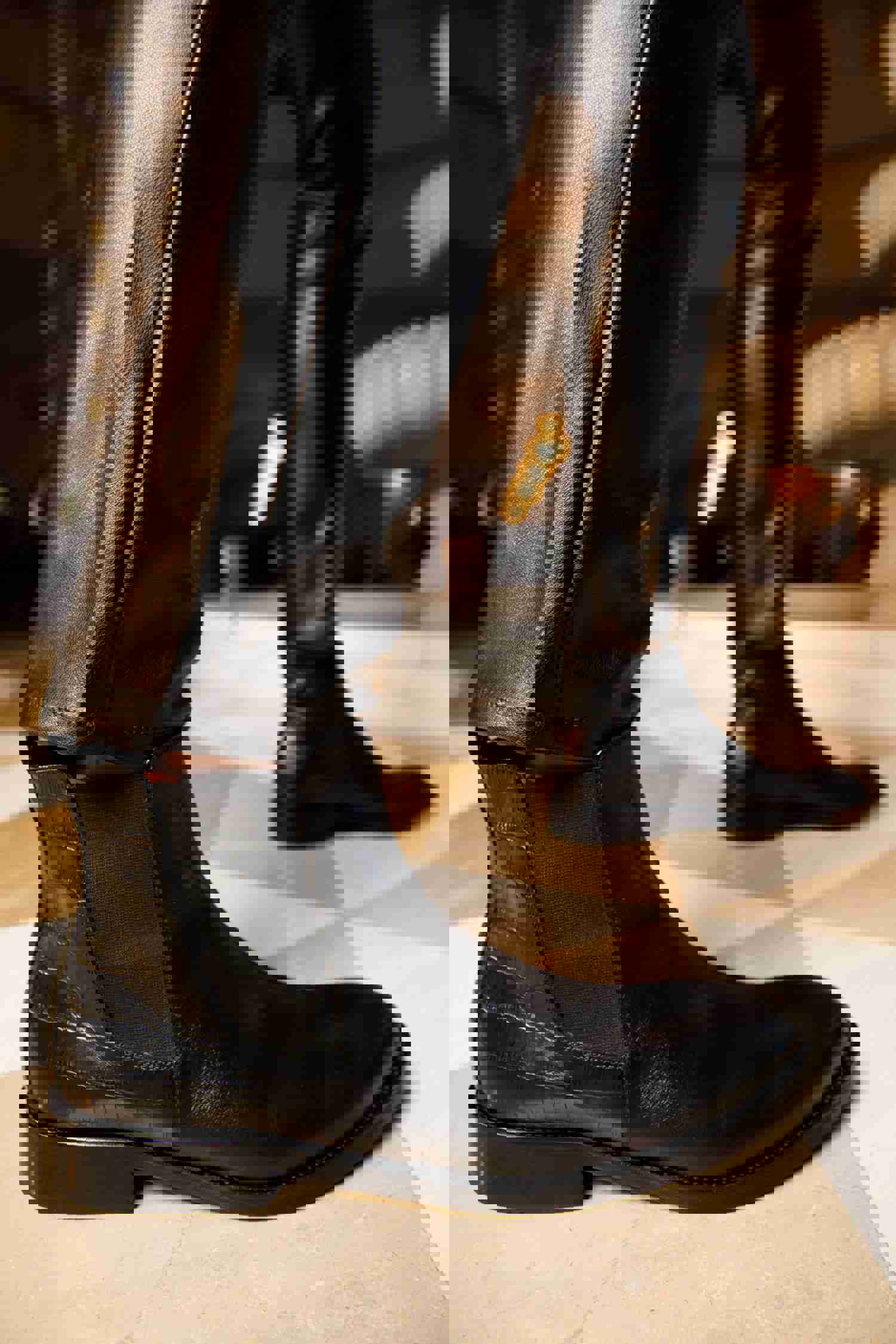 The Manby Black Leather Chelsea Men Boot