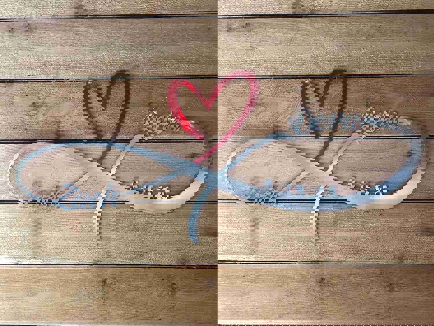 Customizable Aluminum Infinity Heart - Perfect Wedding & Anniversary Gift