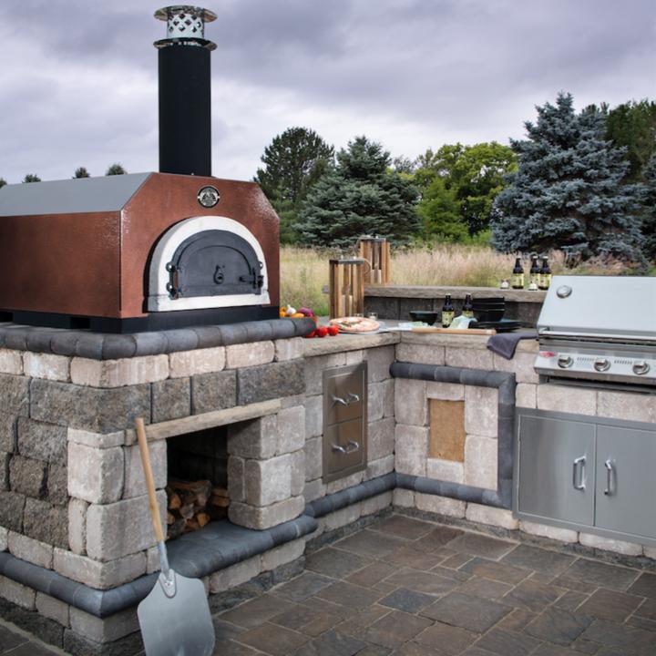 Chicago Brick Oven CBO-O-CT-750 35 Copper Counter Top Outdoor Wood Fire Pizza Oven
