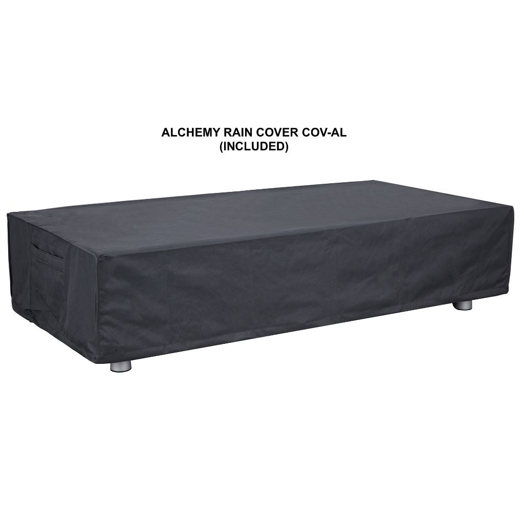 PyroMania Alchemy 60 Rectangular Charcoal Outdoor Propane Gas Fire Pit Table