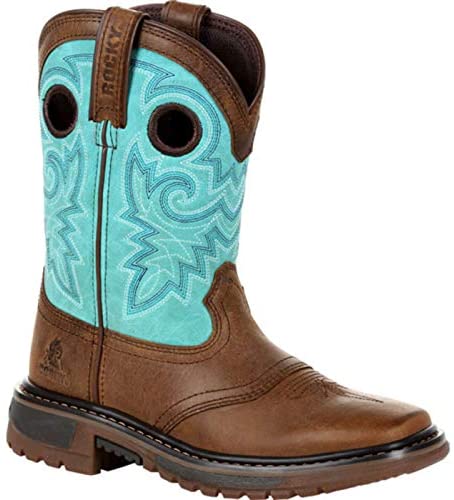 Rocky Big Kids Original Ride FLX Western Boot - Size 5(M) - Brown and Purple