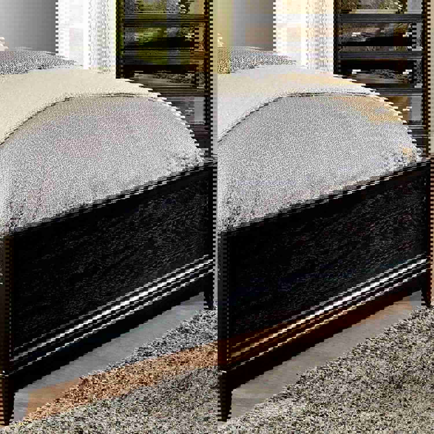 Contemporary Black Finish King Size 6-Piece Bedroom Set