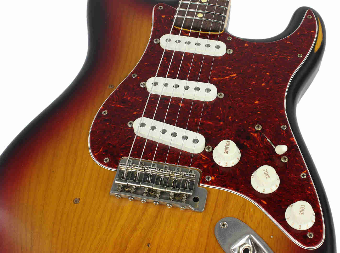 Nash S-63 Guitar, 3-Tone Sunburst, Medium Aging - Vintage Strat Model with Lollar Pickups