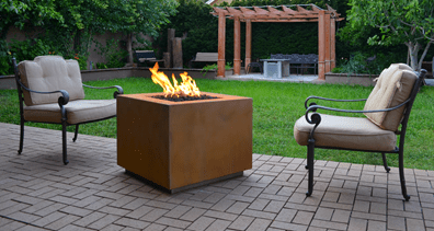 The Outdoor Plus Forma Fire Pit - Premium Square Fire Pit for Modern Outdoor Spaces