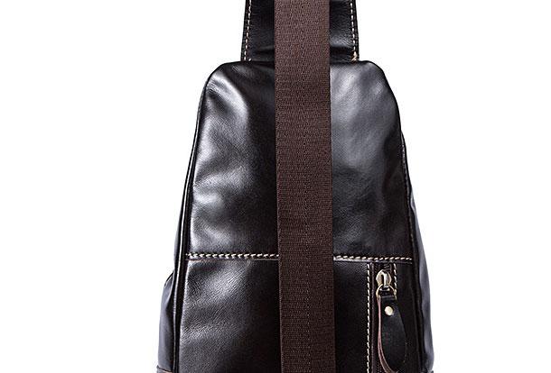 Genuine Leather Cool Chest Bag Sling Bag Crossbody Bag Travel Bag Hiking Bag For Men
