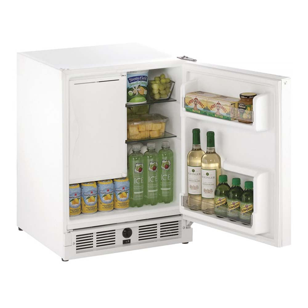 U-Line Frost-Free Refrigerator/Ice Maker Combo - White Cabinet with White Door