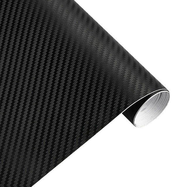 30cmx127cm 3D Carbon Fiber Vinyl Car Wrap Sheet Roll Film for Auto Styling