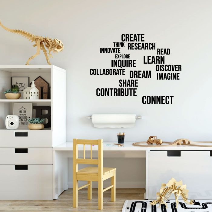 Inspirational Quote Vinyl Wall Sticker Decal - Think Innovate Explore
