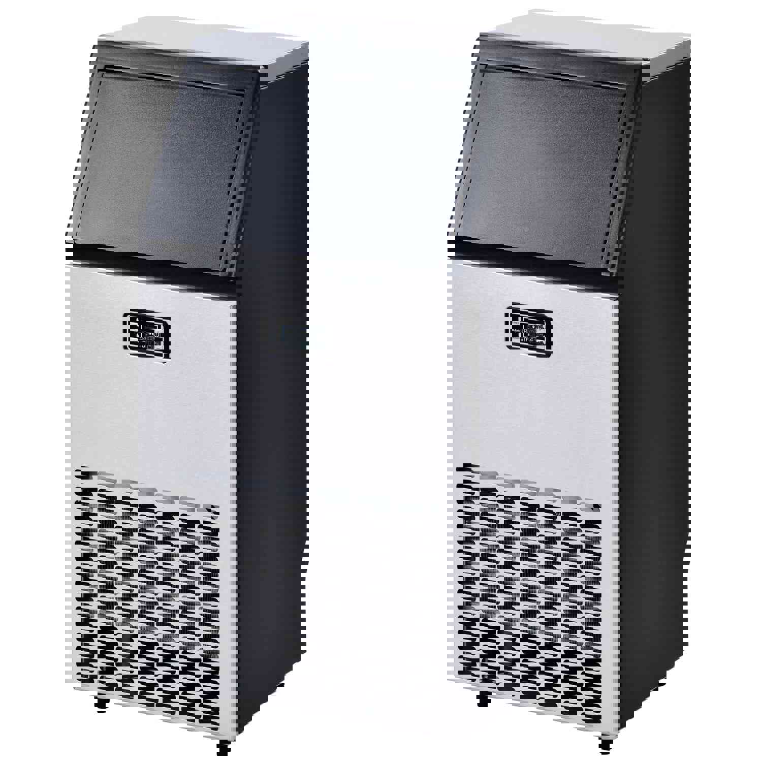 Freestanding Commercial Ice Maker Machine 100LBS/24H, Auto-Clean Built-in Automatic Water Inlet Clear Ice Cube Maker with Scoop