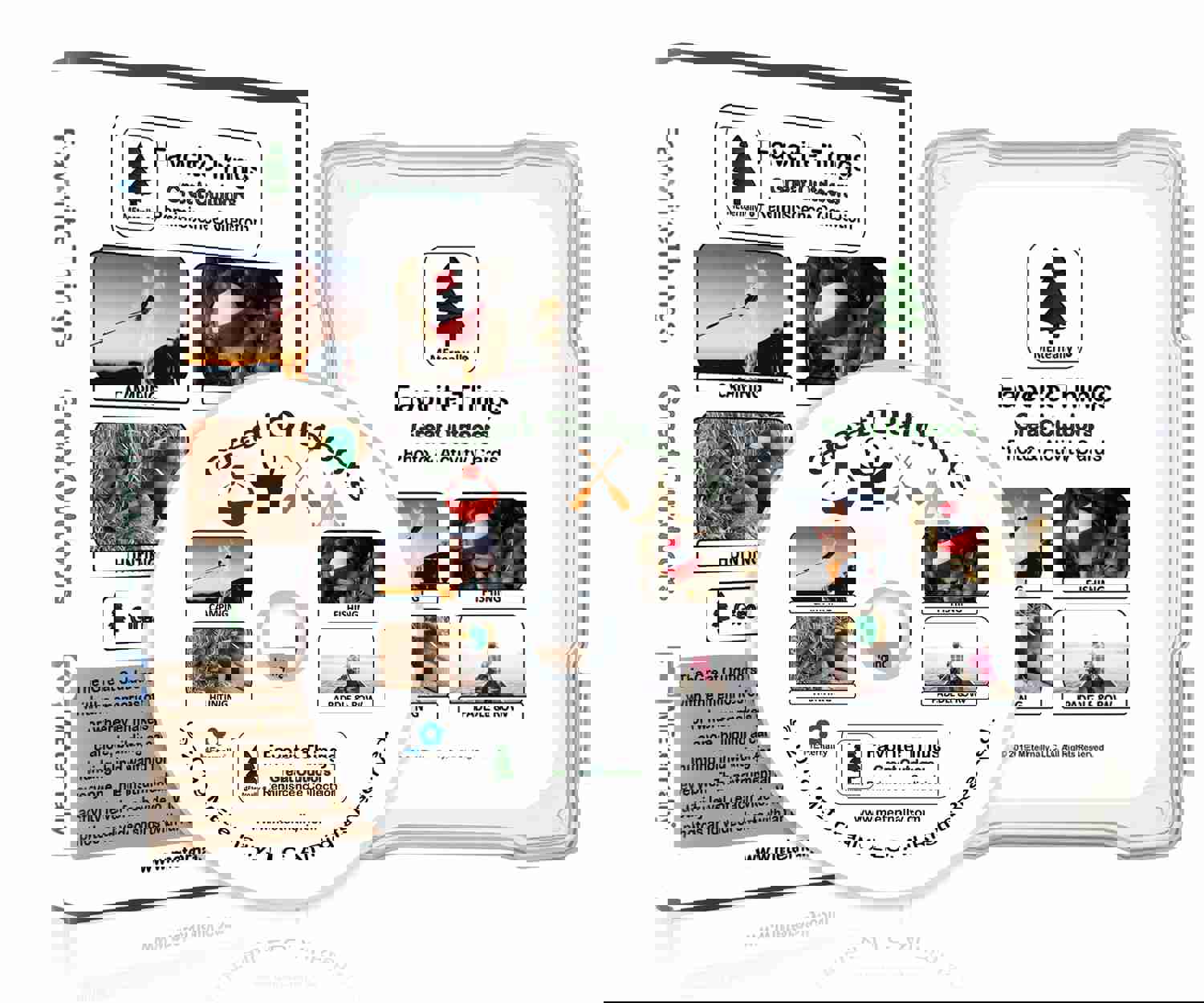 Great Outdoors Reminiscence Therapy Kit - Photo & Activity Card Set with Mega Memory Mats