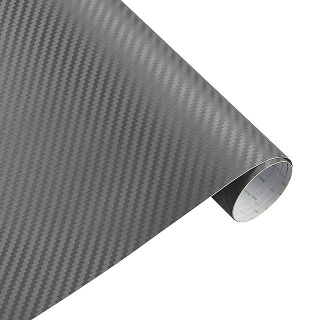 30cmx127cm 3D Carbon Fiber Vinyl Car Wrap Sheet Roll Film for Auto Styling