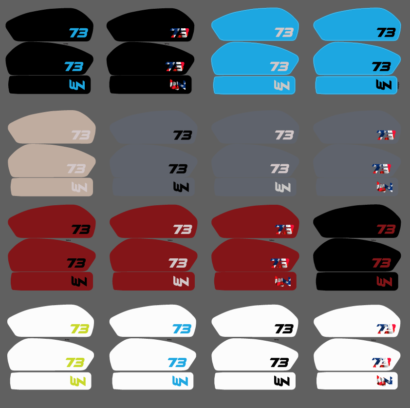 OEM Style 3PC Battery Replica Decals for Super 73 R / RX / S2
