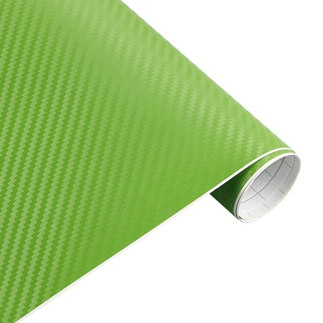 30cmx127cm 3D Carbon Fiber Vinyl Car Wrap Sheet Roll Film for Auto Styling