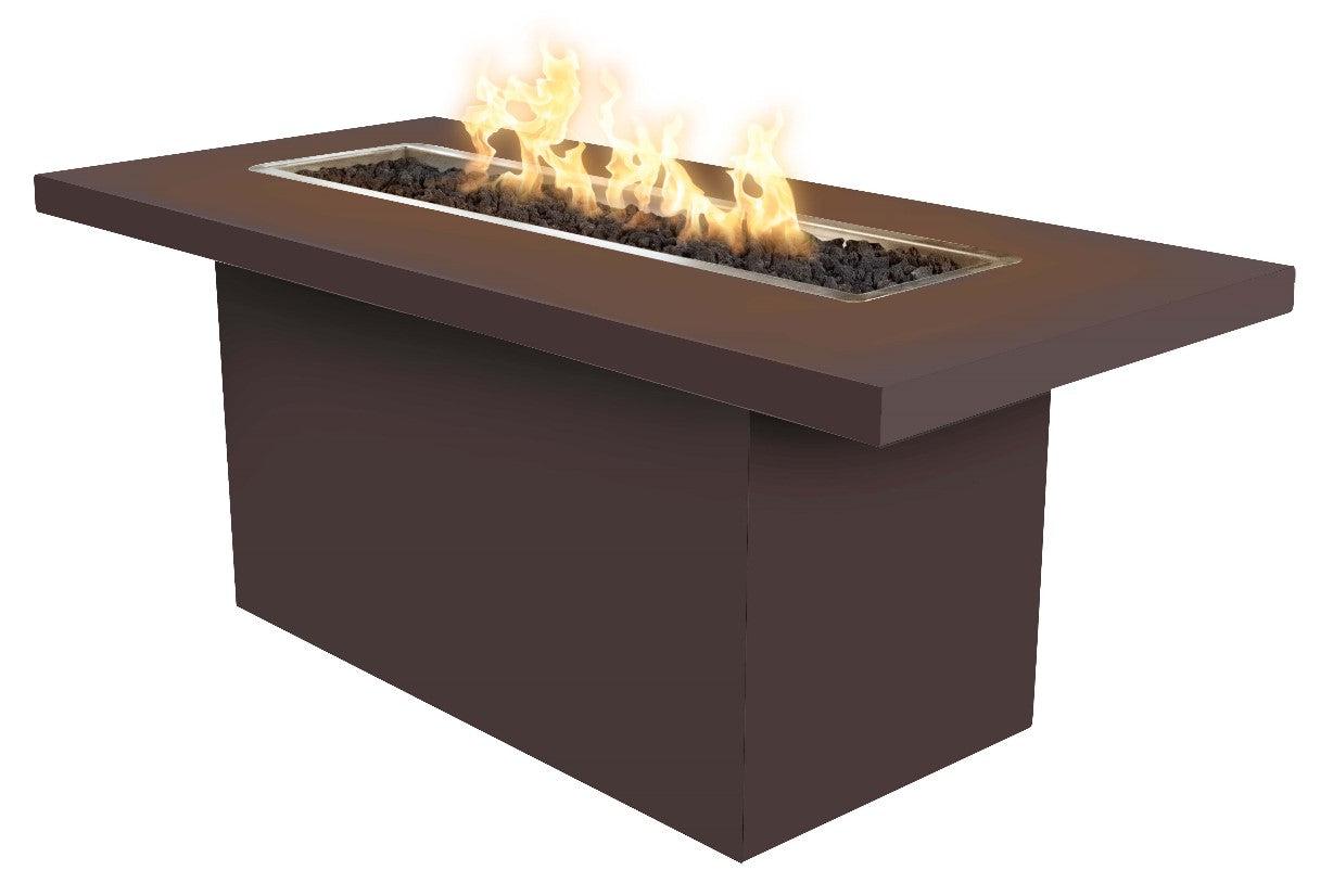 Outdoor Plus 60 Rectangular Bella Fire Table - Corten Steel
