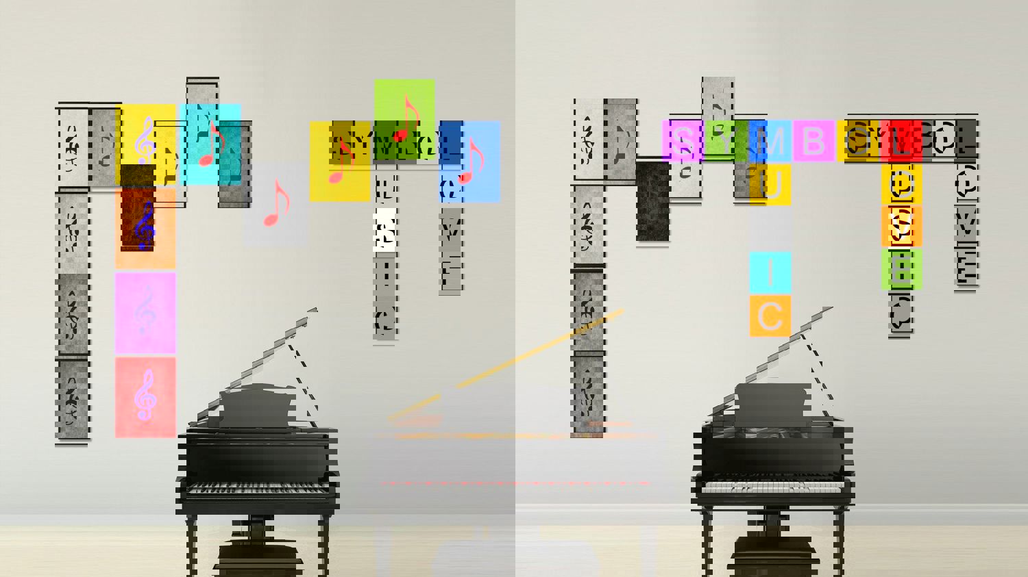 Quaver Music Aqua Canvas Print Pictures Frames for Office and Home Décor Wall Art