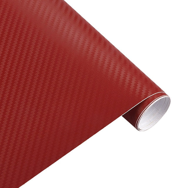 30cmx127cm 3D Carbon Fiber Vinyl Car Wrap Sheet Roll Film for Auto Styling