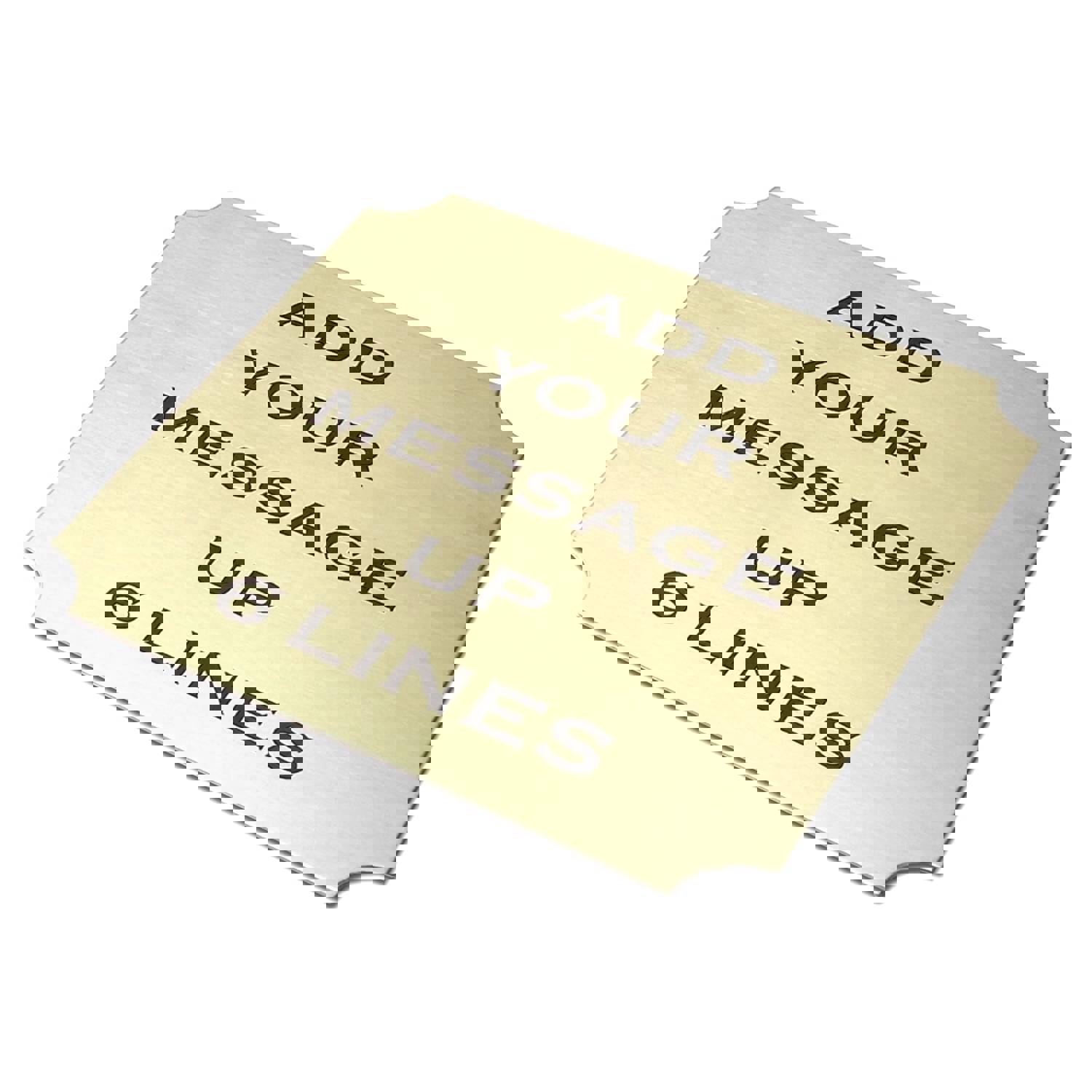 Personalized Brushed Gold Solid Brass Plate Picture Frame Name Label Art Tag