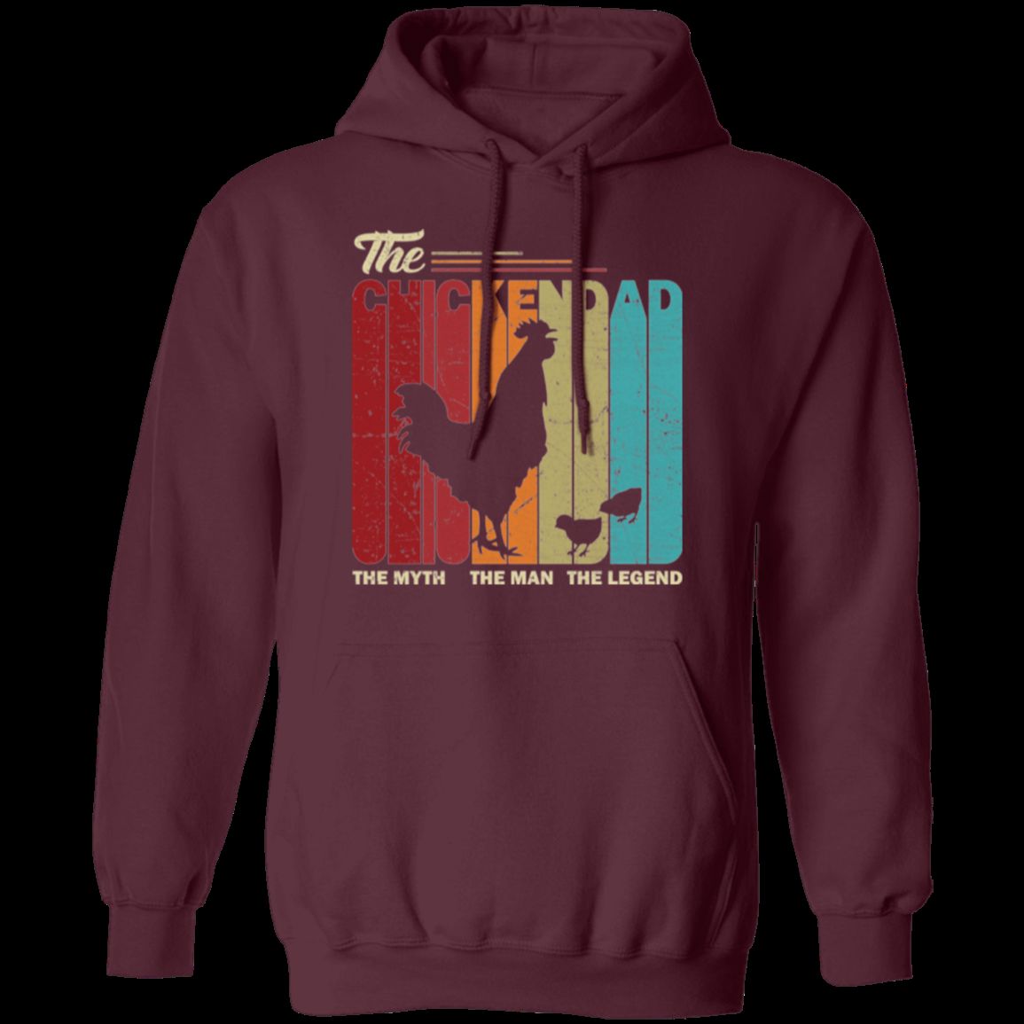 THE CHICKEN DAD Pullover Hoodie - 8 oz, Unisex, Digital Print