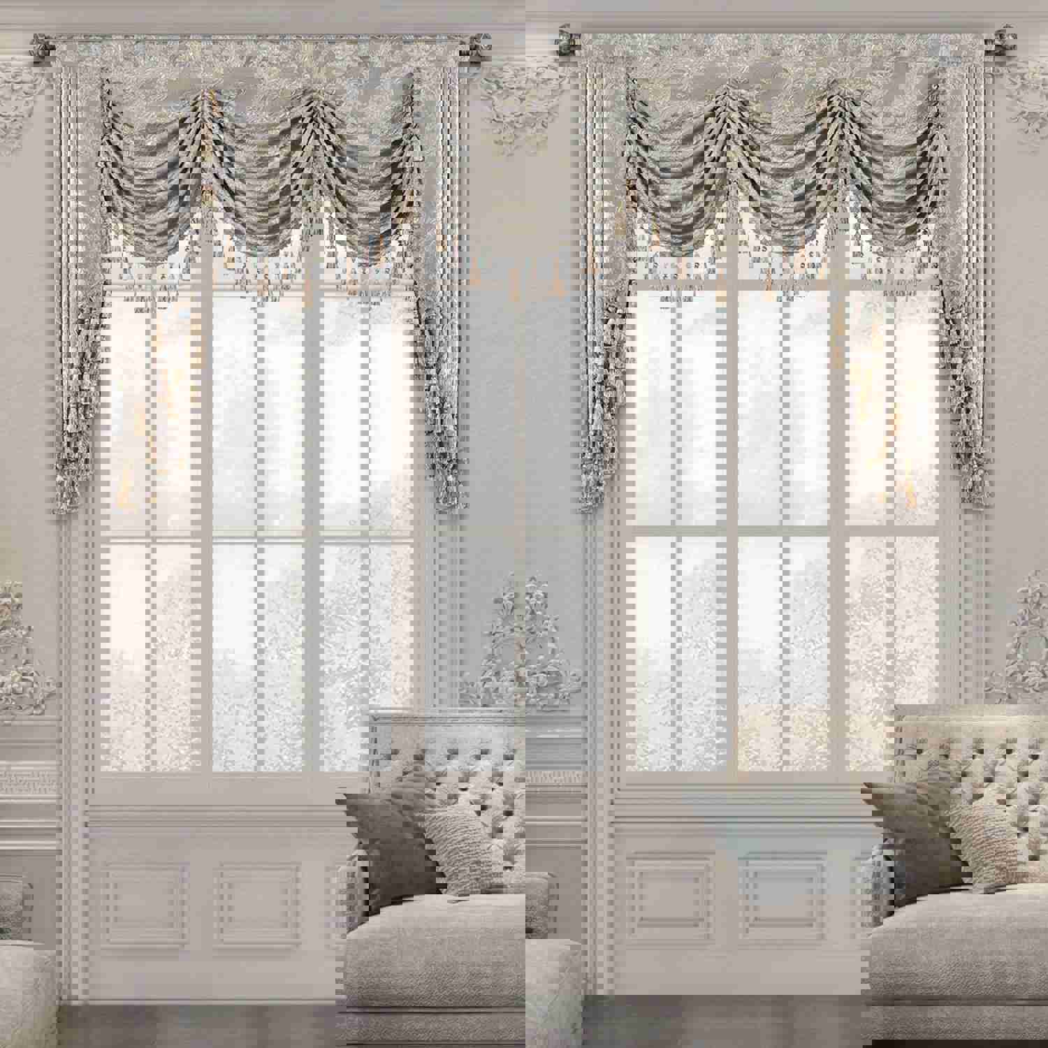 Empress Swag Valance - Elegant Waterfall Window Drape