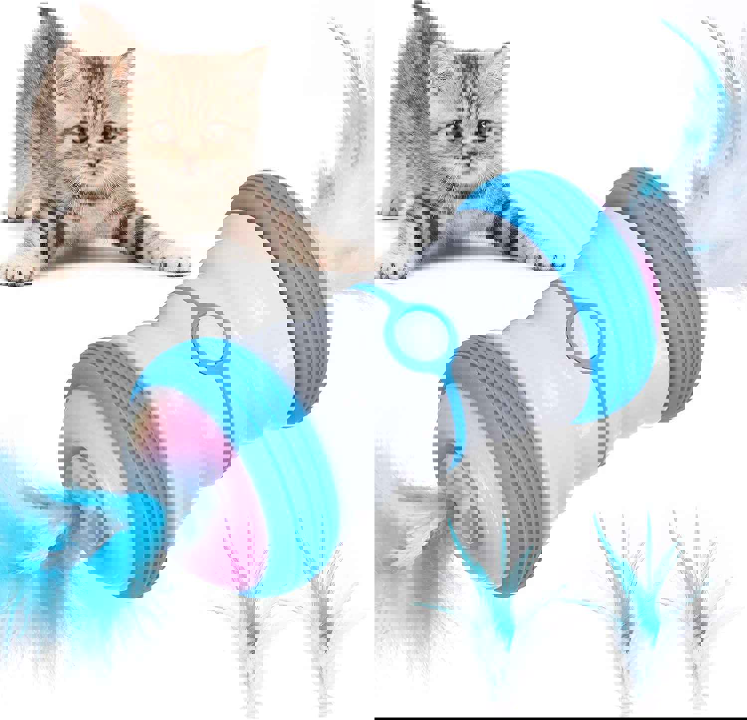 IOKHEIRA Interactive Feather Cat Toy for Playful Pets