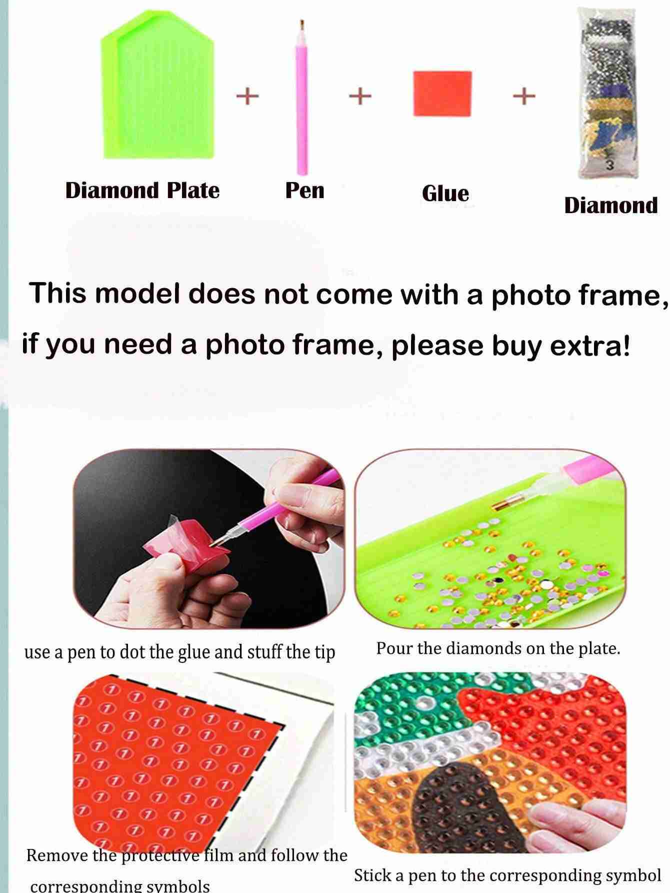 1PC/12 Styles Animal Cartoons DIY Diamond Art Painting for Home Decor