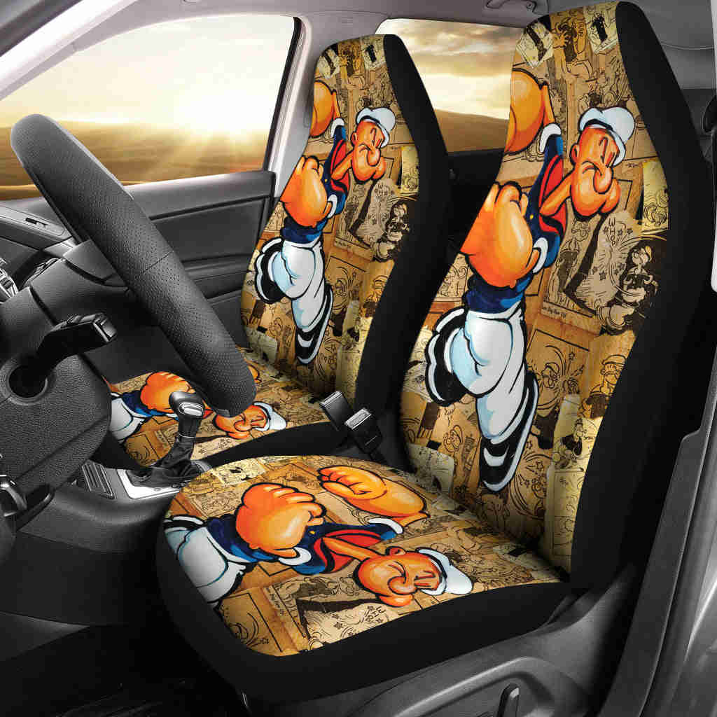 Popeye Car Seat Covers - Custom Handcrafted Car Accessories