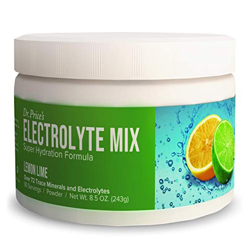 Dr. Prices Vitamins Electrolyte Mix Supplement Powder - Lemon Lime Flavor, 90 Servings, Vegan, Keto, No Sugar