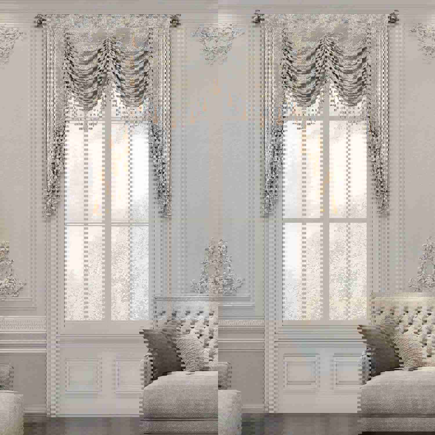Empress Swag Valance - Elegant Waterfall Window Drape