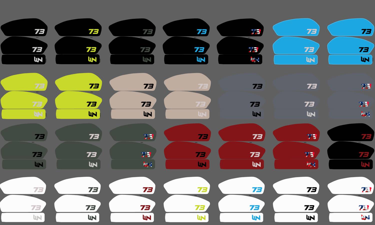 OEM Style 3PC Battery Replica Decals for Super 73 R / RX / S2