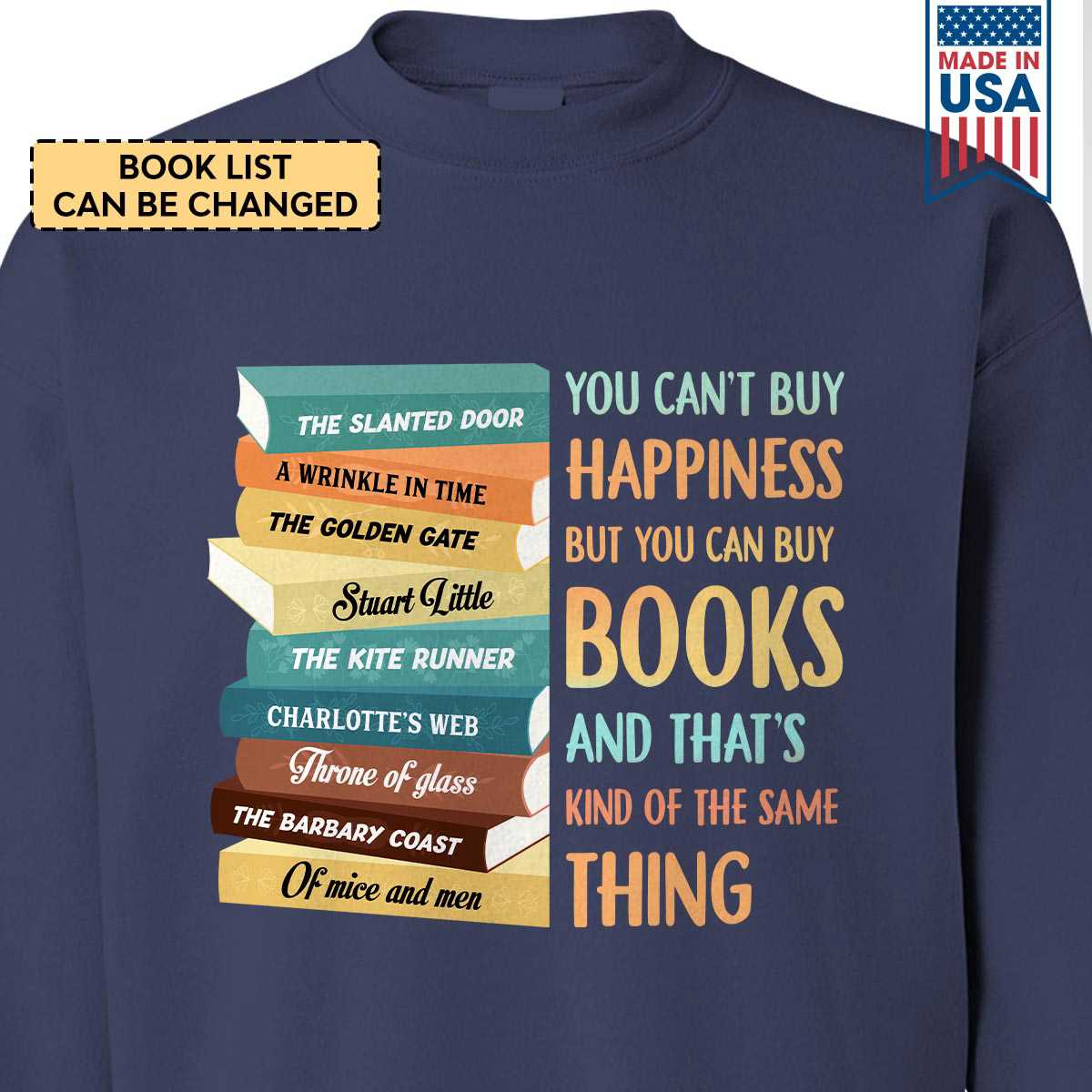 Custom Bookshelf Sweatshirt - Book Lovers Gift