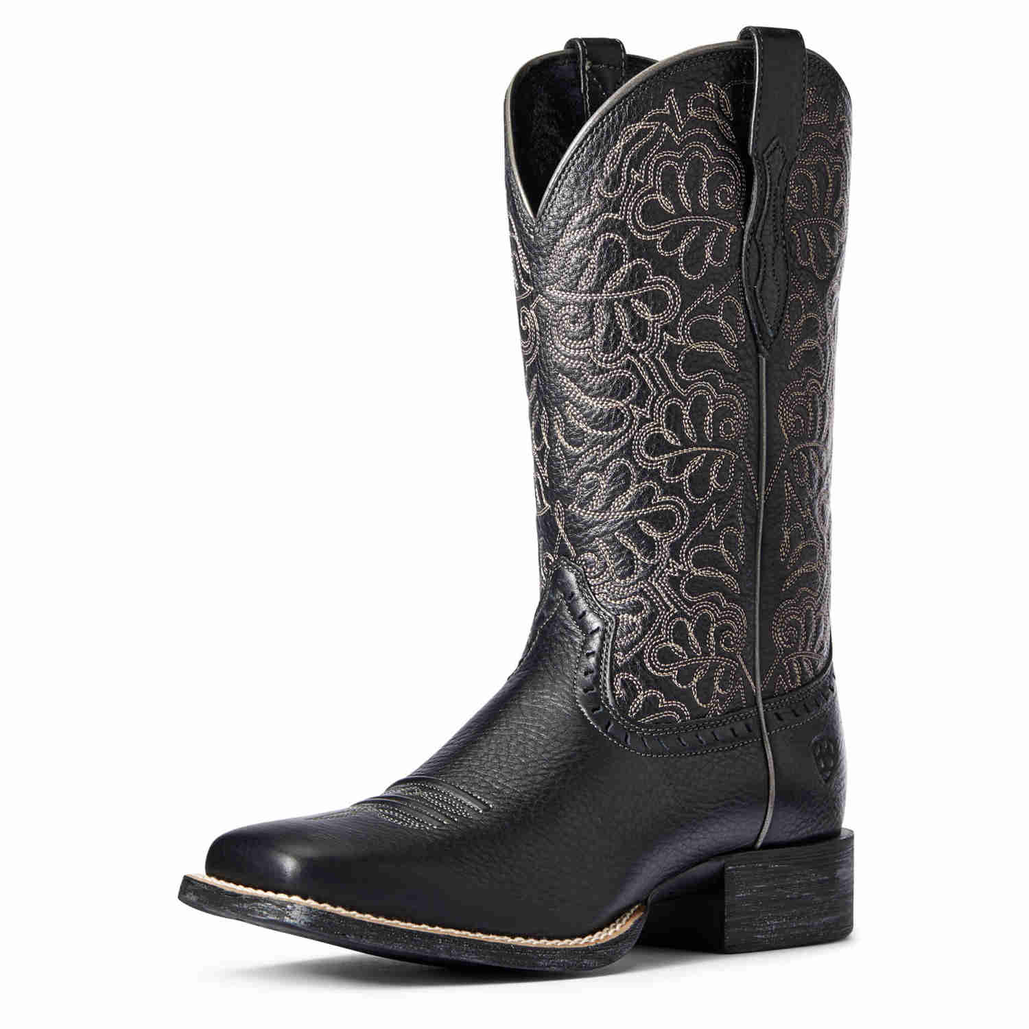 Ariat Black Deertan Round Up Remuda Square Toe Western Boots for Women