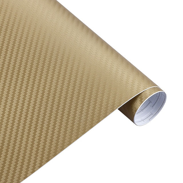 30cmx127cm 3D Carbon Fiber Vinyl Car Wrap Sheet Roll Film for Auto Styling