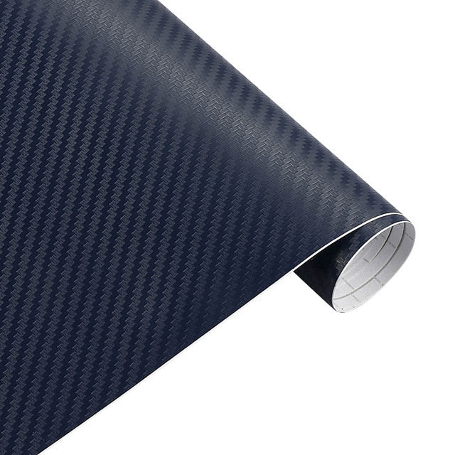 30cmx127cm 3D Carbon Fiber Vinyl Car Wrap Sheet Roll Film for Auto Styling
