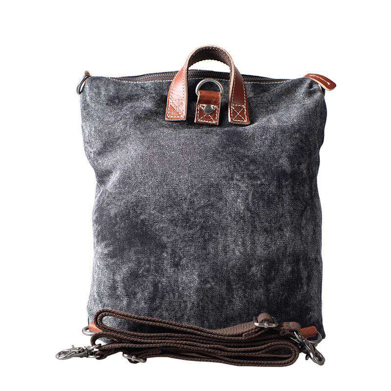 Vintage Canvas Leather Travel Backpack for Men - Durable School & Outdoor Bag