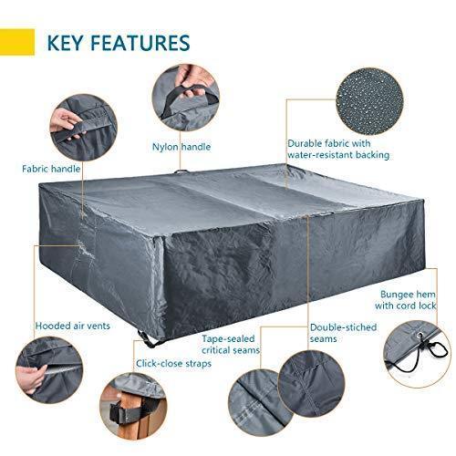 Waterproof Outdoor Patio Furniture Set Covers - Heavy Duty Oxford Fabric
