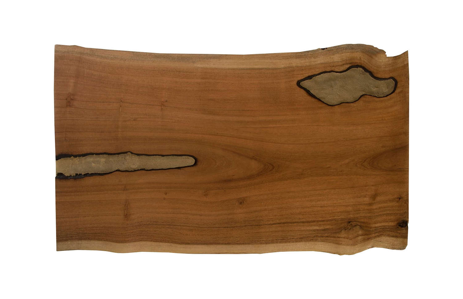 Molten Rectangular Coffee Table - Unique Metal and Wood Fusion