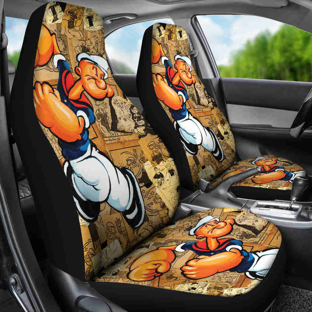 Popeye Car Seat Covers - Custom Handcrafted Car Accessories