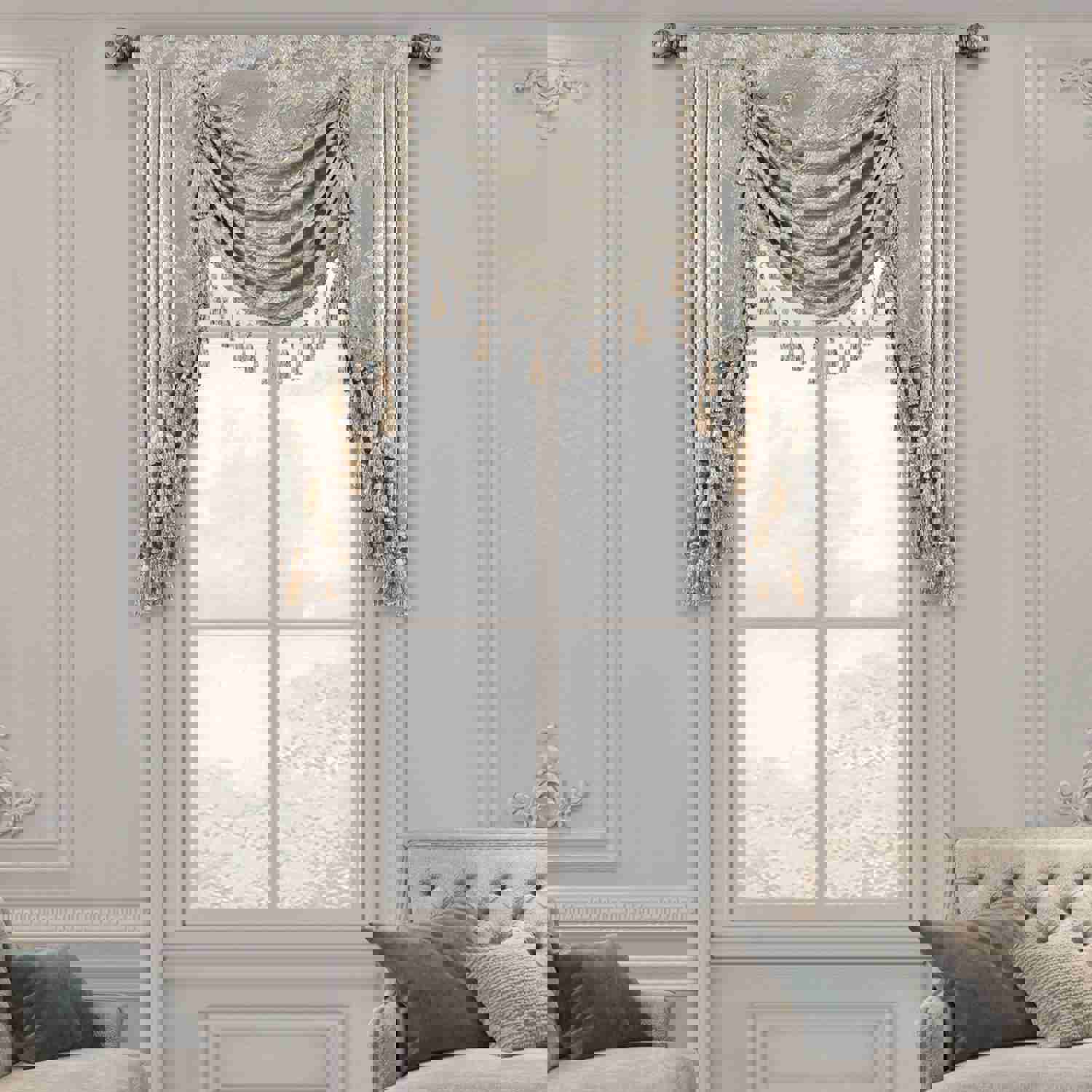 Empress Swag Valance - Elegant Waterfall Window Drape