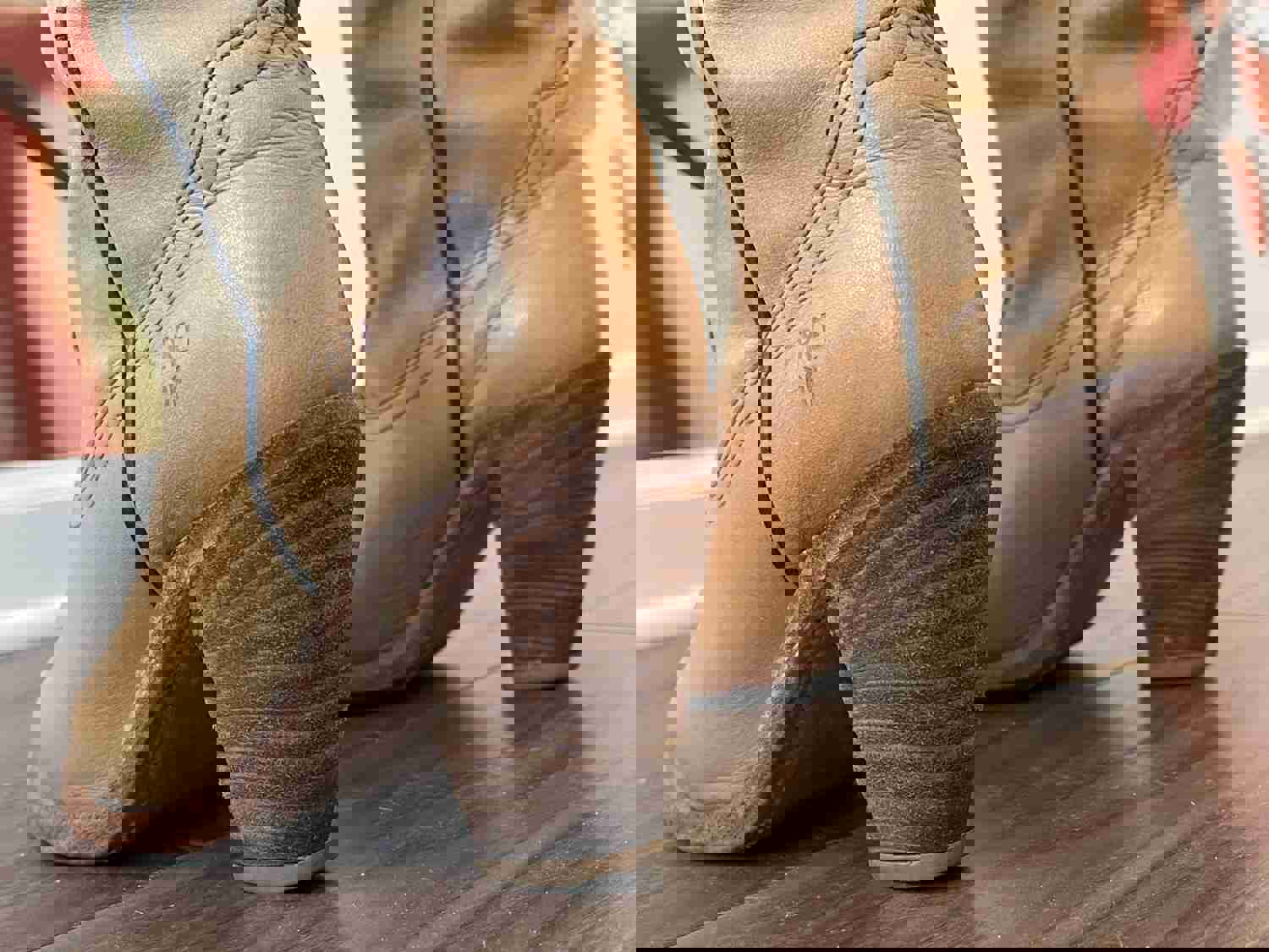 Vintage Frye Natural Stacked Heel Cowboy Boot - 1980s