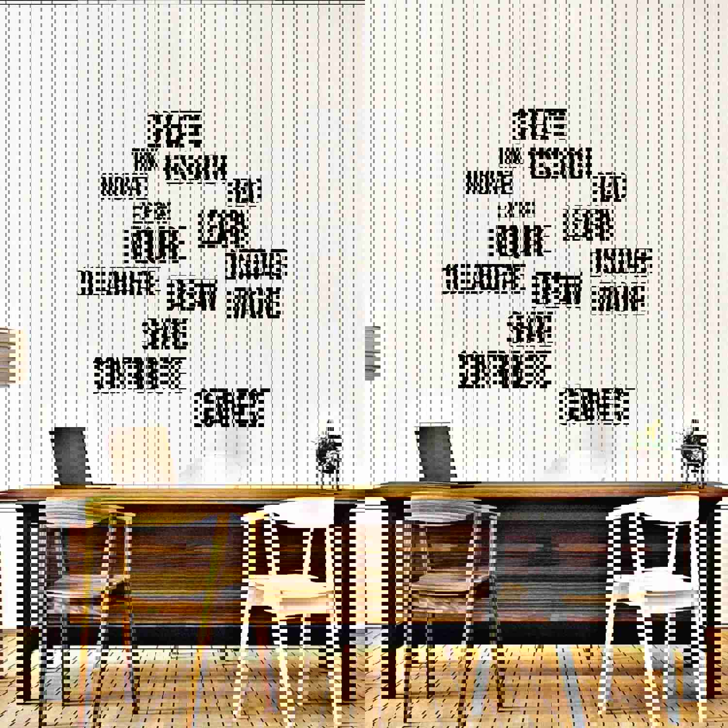 Inspirational Quote Vinyl Wall Sticker Decal - Think Innovate Explore