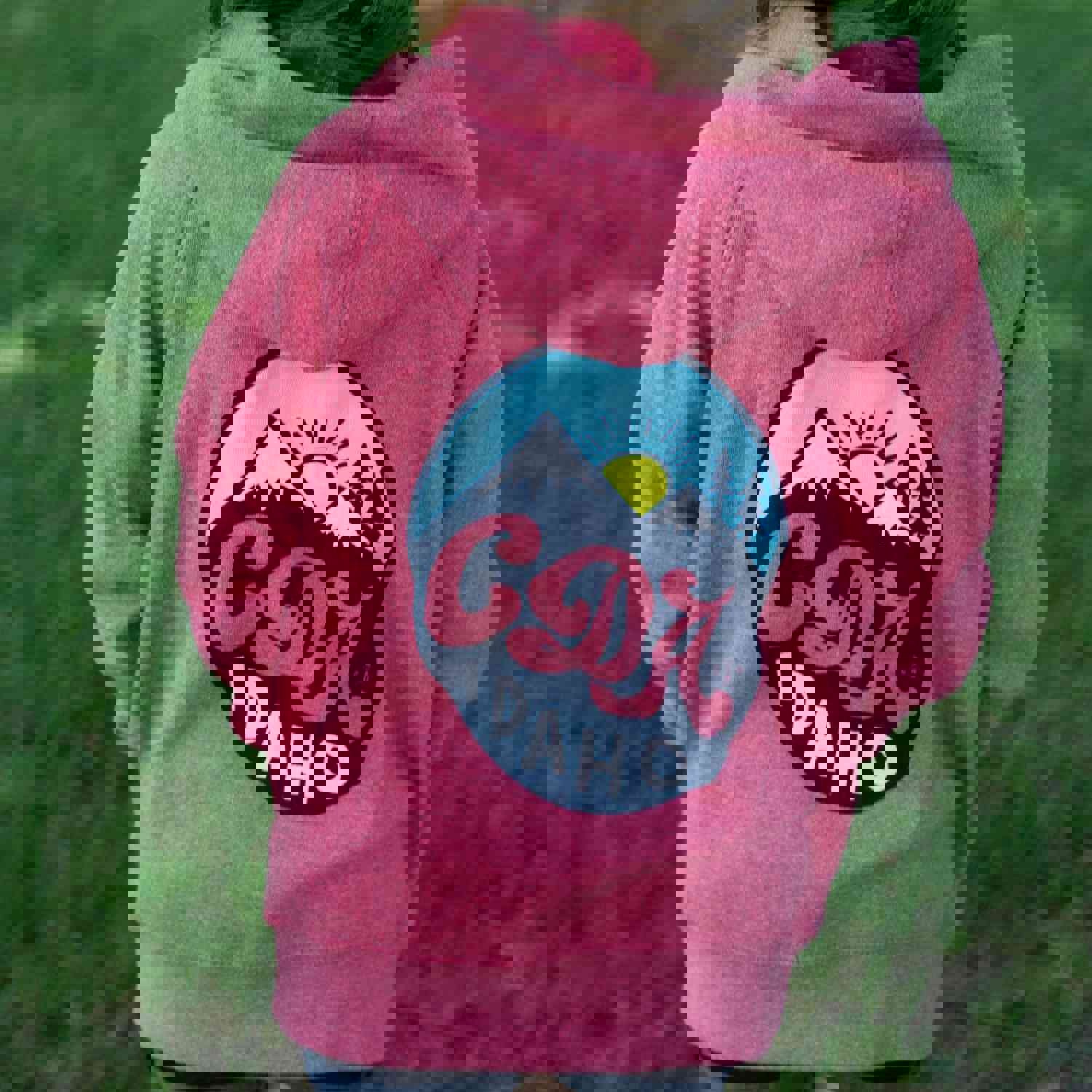 Kids Pink Happy Zip Up Hoodie